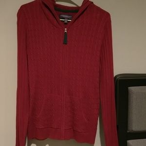 Sold     Red aeropostale zipup sweater